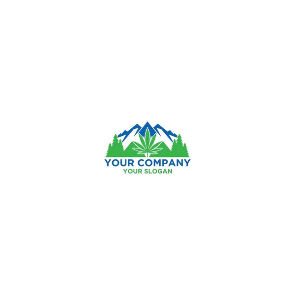 Дизайн Логотипу Гірського Канабісу Вектор — стоковий вектор