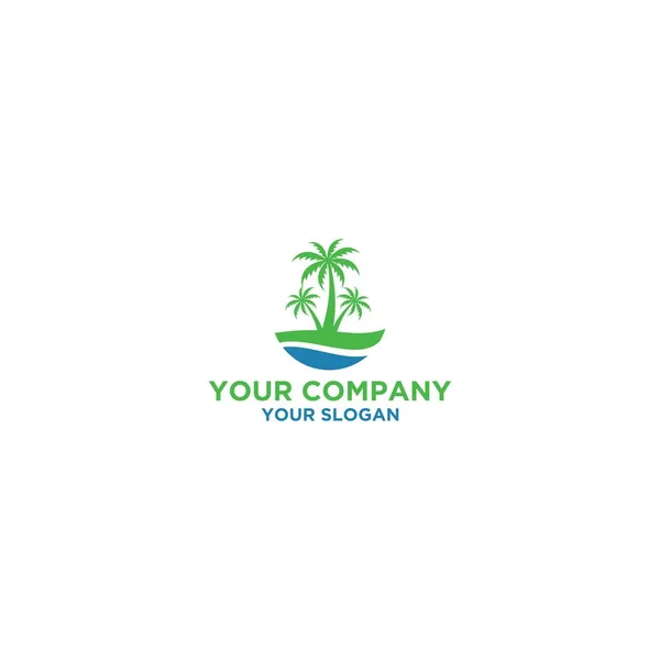 棕榈滩标志设计矢量 — 图库矢量图片