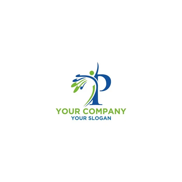Pilates Corpo Logo Design Vector —  Vetores de Stock