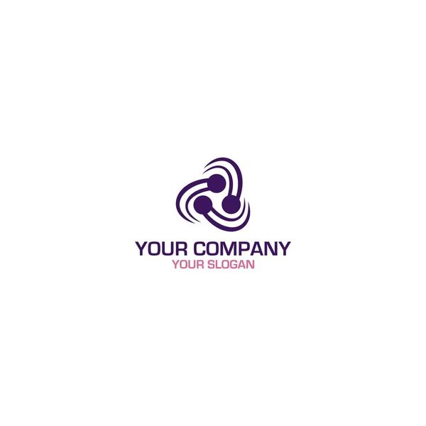Фіолетовий Triball Дизайн Логотипу Вектор — стоковий вектор