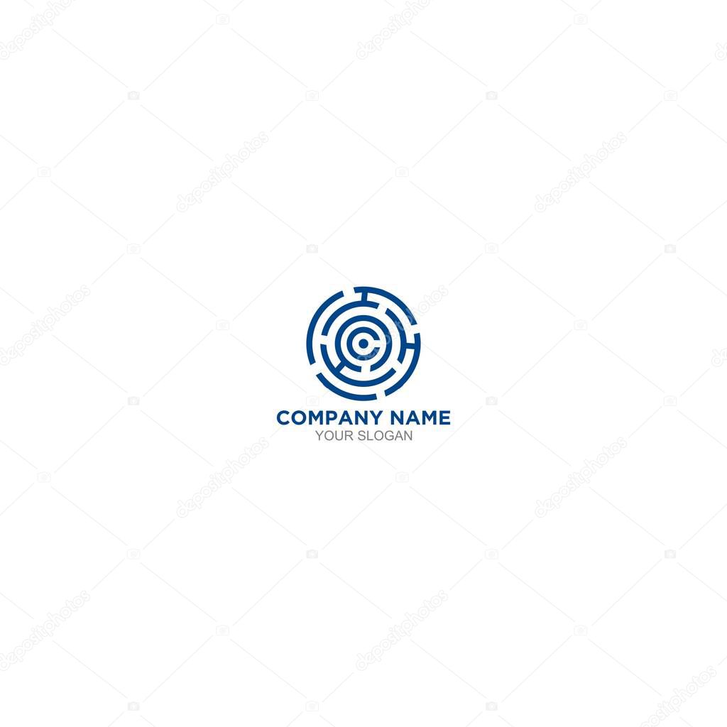 Maze C Logo Design Vector