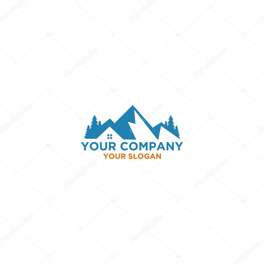 Mountain Home logo design vector