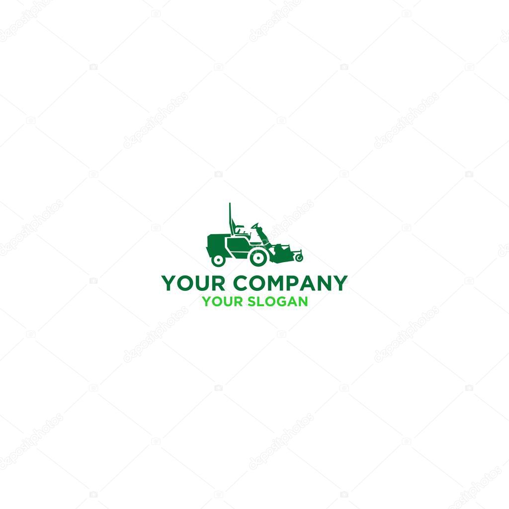 Mow Machine Logo Design Vector