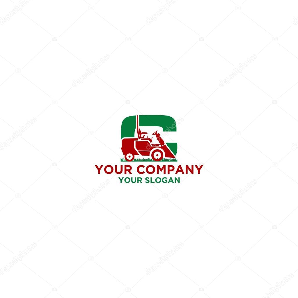 Mow in Letter C Logo Design Vector