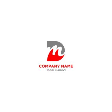 Basit Dm logo tasarım vectorv