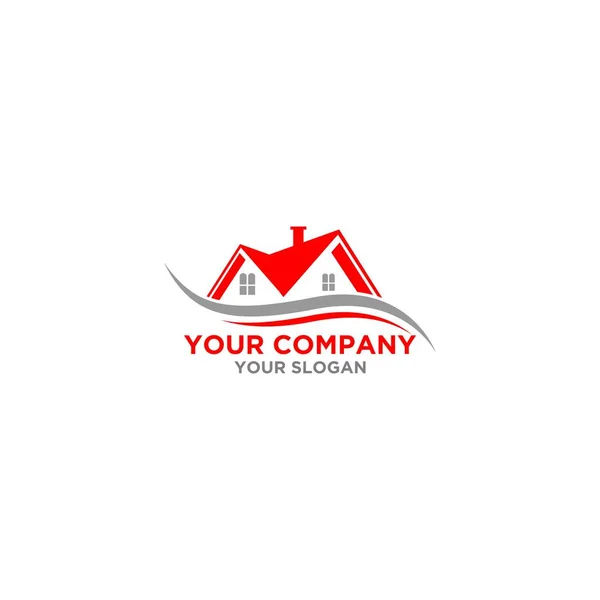 Kırmızı Ev Logo Tasarım Vektörü