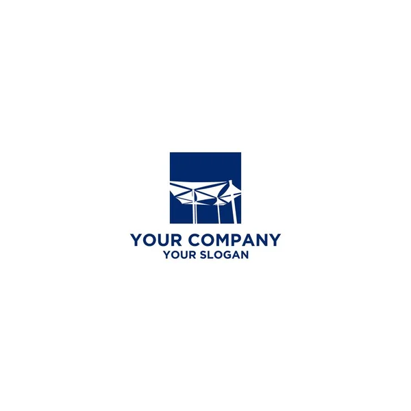 Sombra Velas Logo Design Vector — Vetor de Stock