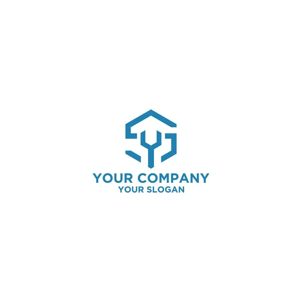 Constuction Logo Design Vector — Vettoriale Stock