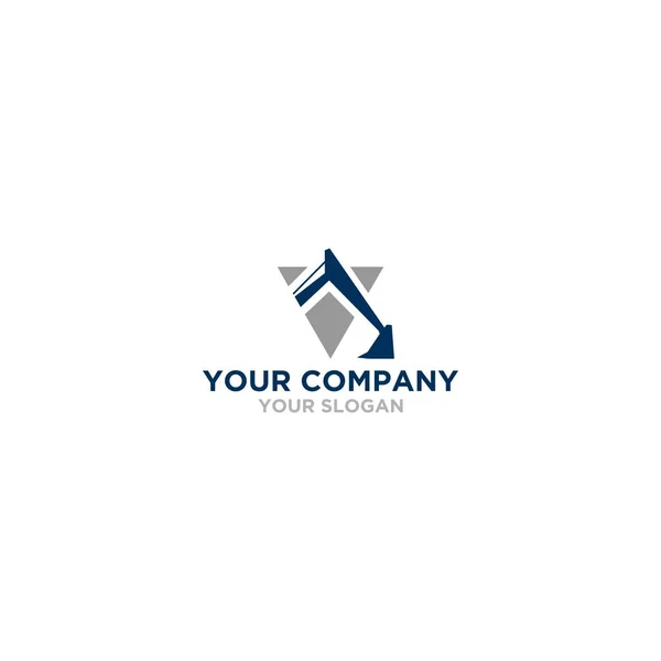 Escavadeira Logo Design Vector — Vetor de Stock