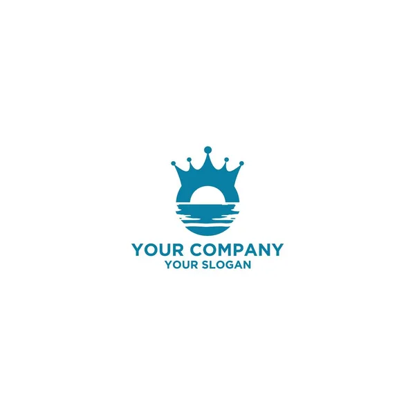 Water King Logo Design Vector — Stock Vector