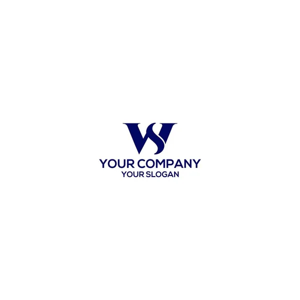Ws Şablon Logo Tasarım Vektörü