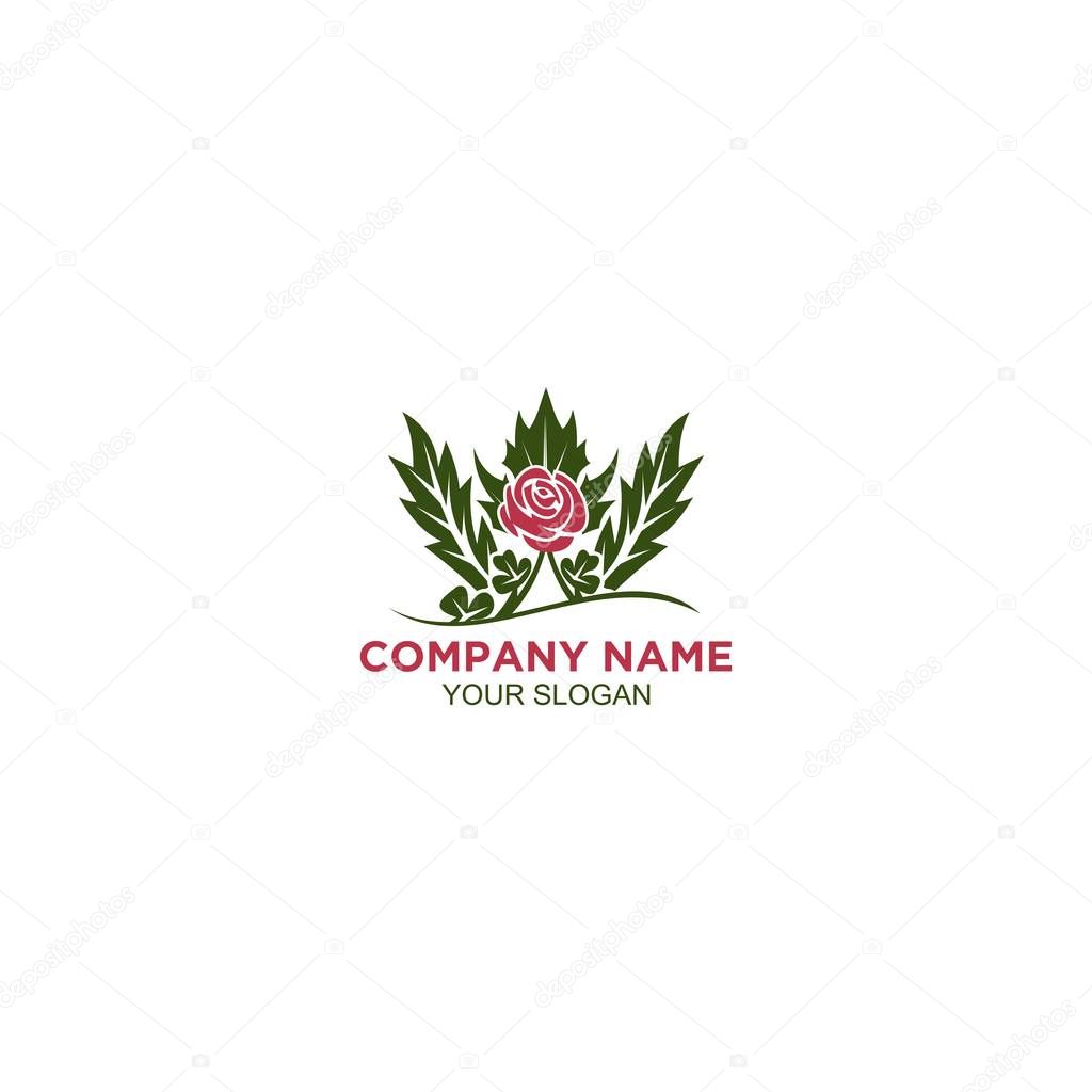 Rose shamrock and thistle Logo Design Vector