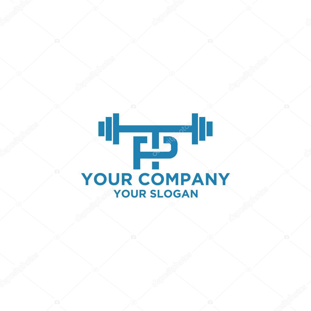 TP Fitness Logo Design Vector