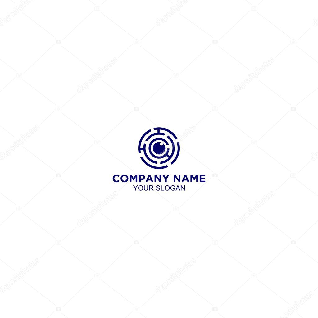 Vision Maze Logo Design Vector