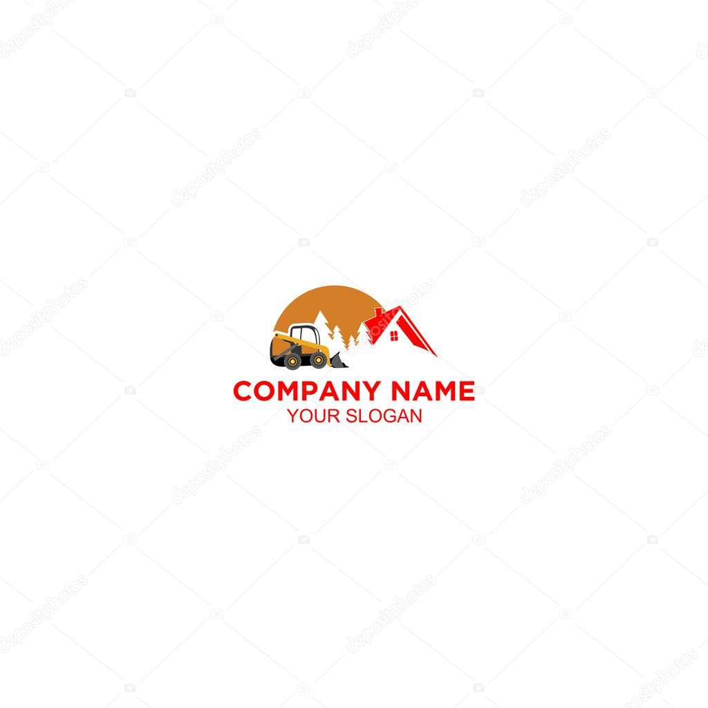 Wheel Skidders House and Forestry Logo Design Vector