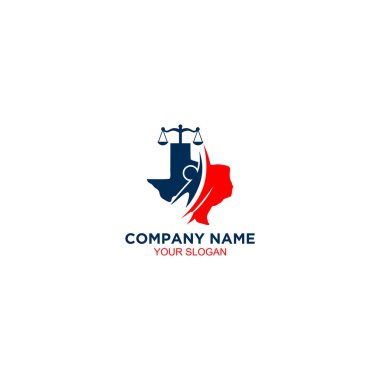 Texas Hukuk Bürosu Logo Tasarım Vektör