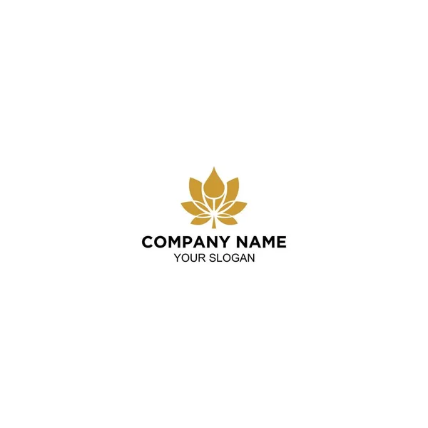Cannabies Logotipo Óleo Vetor Design — Vetor de Stock