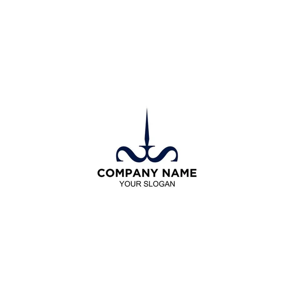 Espada Logo Design Vector —  Vetores de Stock