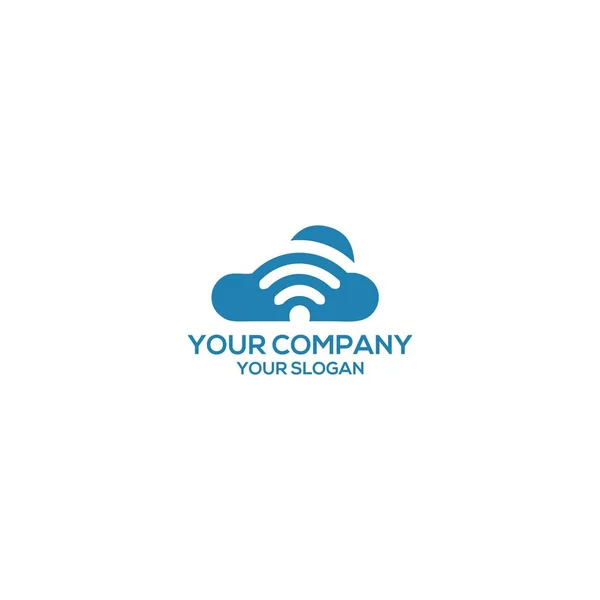 Bulut İnternet Kablosuz Wifi Logo Tasarım Vektörü