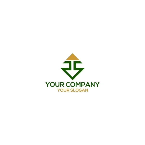 Arriba Abajo Diseño Flecha Logo — Vector de stock
