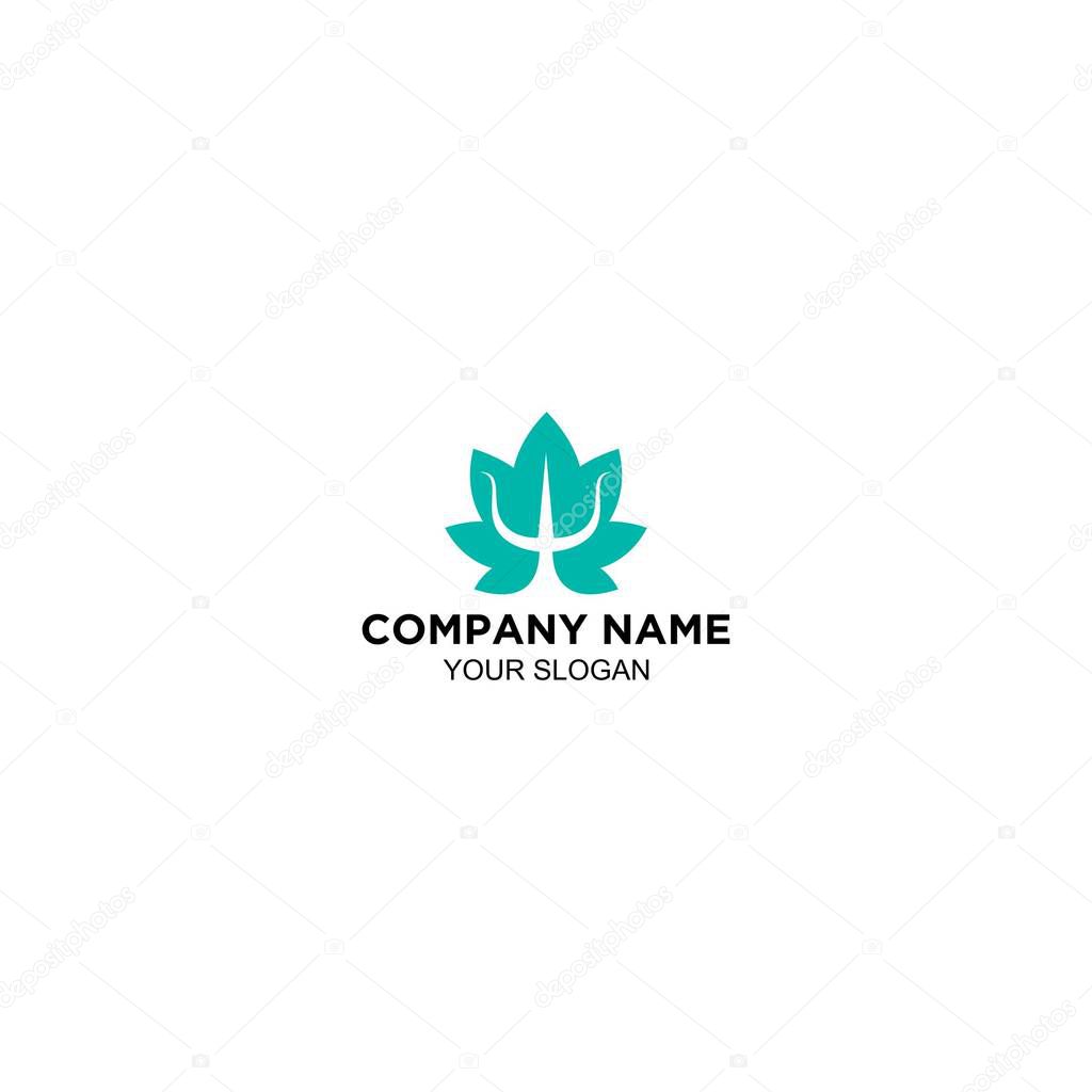 Flower of neptune logo design vector