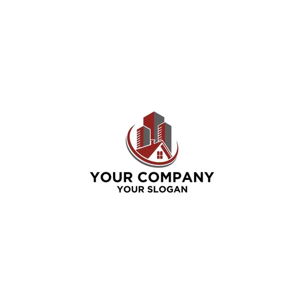 Appartamento Casa Immobiliare Logo Design — Vettoriale Stock