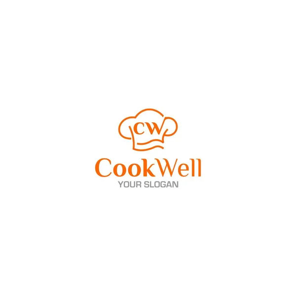 Cook Well Logo Design Vector — Stock Vector