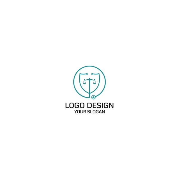 Doktor Avukat Logo Tasarım Vektörü