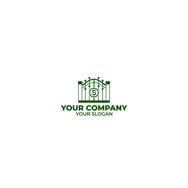 Gate Money Logo Design Vector — Stock Vector