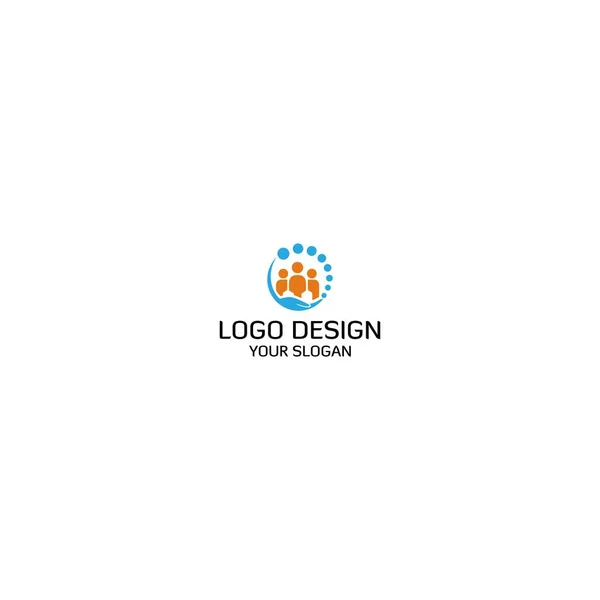 Ayuda Personal Logo Diseño Vector — Archivo Imágenes Vectoriales