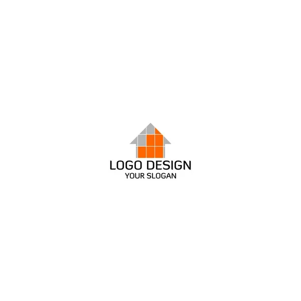 Home Kachel Logo Design Vektor — Stockvektor