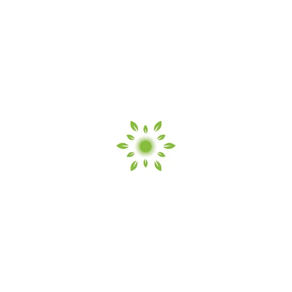 Conception Logo Feuille Spirituelle Horizon — Image vectorielle