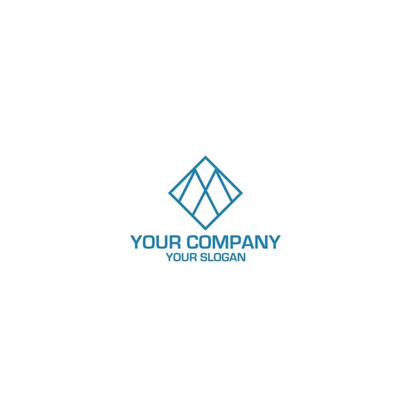 Dalam Diamond Logo Design Vector - Stok Vektor