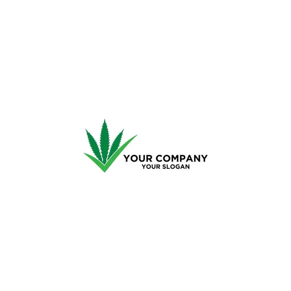 Right Cannabies Logo Design Vector — Stock Vector