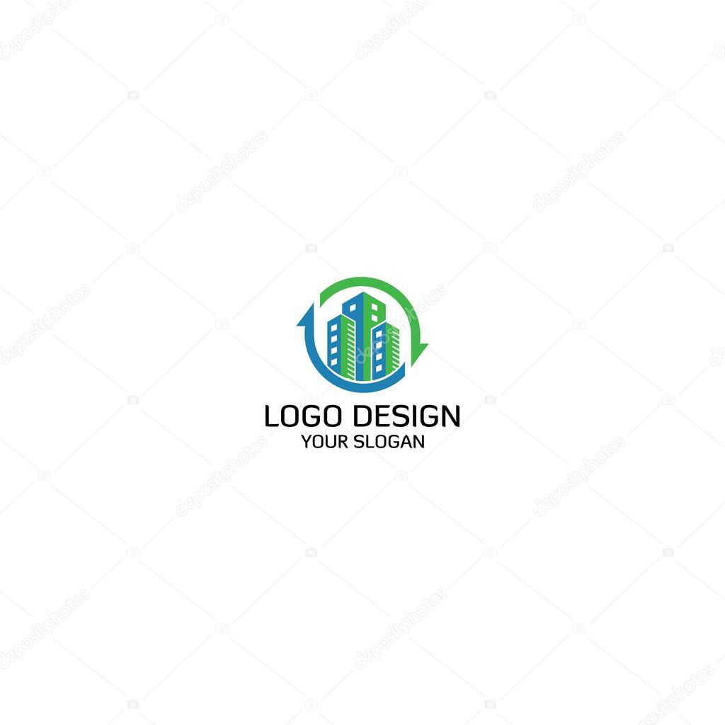 Building Cleaning Logo Design Vector