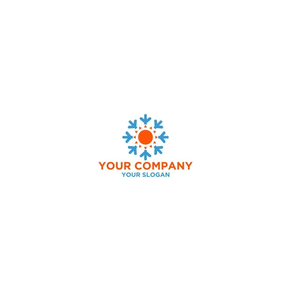 Basit Hvac Logo Tasarım Vektörü