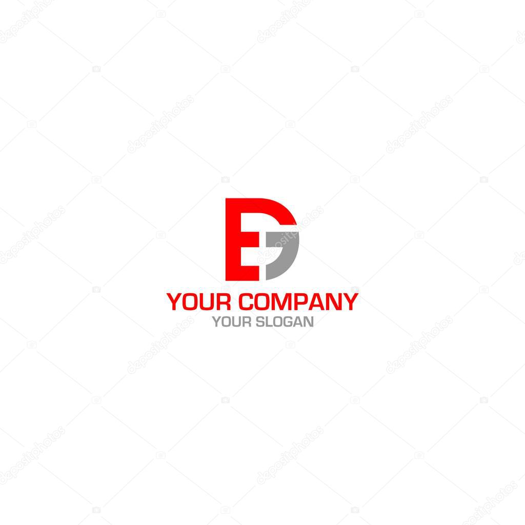 Simple GE Logo Design Vector