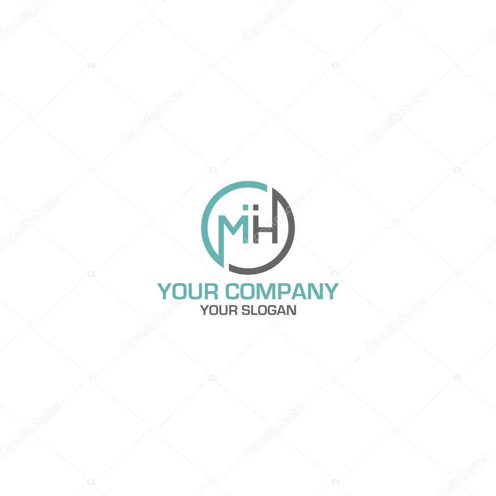 MH Church Logo Design Vector