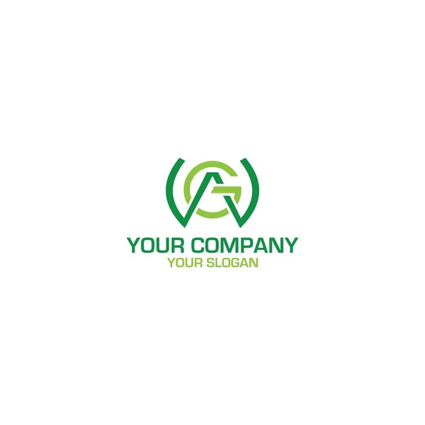 Vektor Rancangan Logo Hijau - Stok Vektor