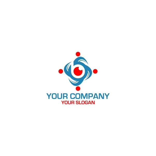 Vision Społeczność Logo Projekt Wektor — Wektor stockowy