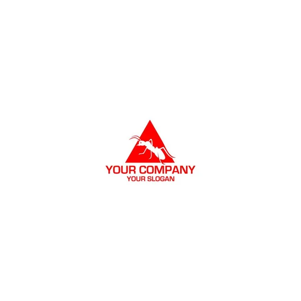 Vector Diseño Logotipo Hormiga Triangular — Vector de stock