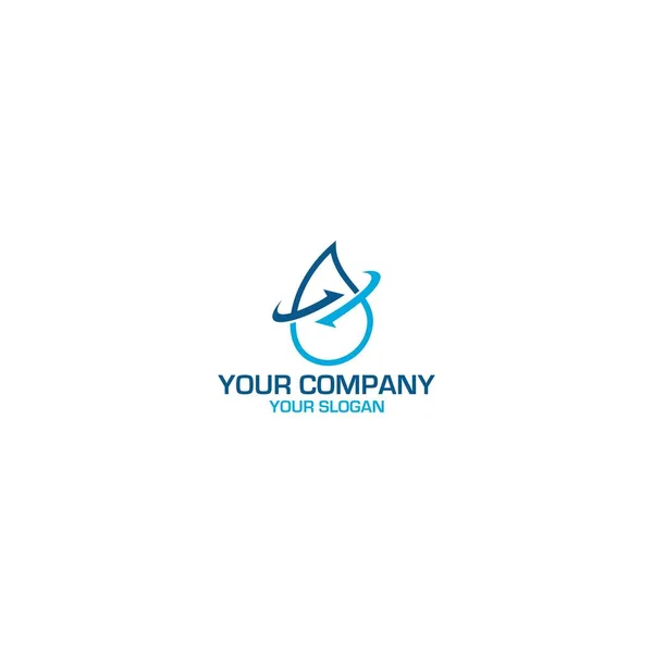 Recyceln Wasser Logo Design Vektor — Stockvektor