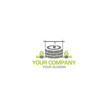 Nature Old Well Logo Design Vector clipart