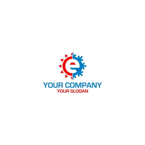 E Hvac Logo Tasarım Vektörü