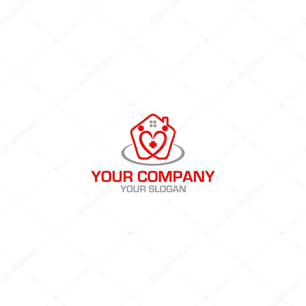 Home Care Ederly Logo Design Vector