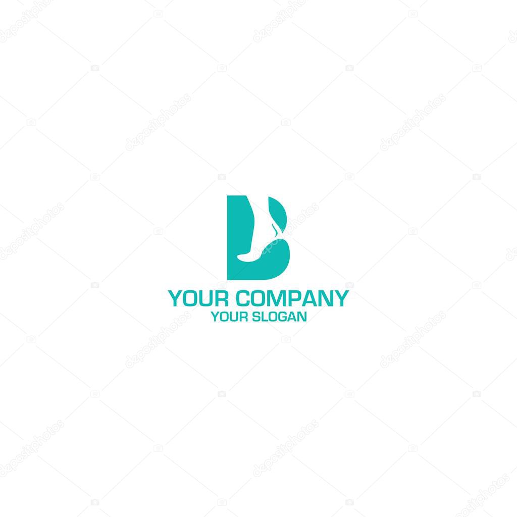 B Foot and Ankle Care Logo Design Vector