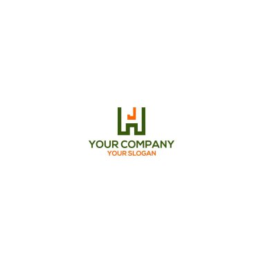 Basit Hj Logo Tasarım Vektörü
