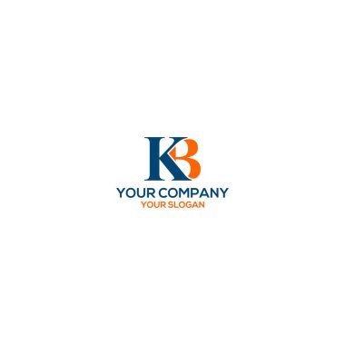Basit Kb Logo Tasarım Vektörü