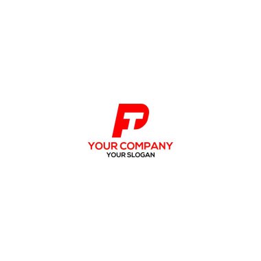 Kırmızı Pt Logo Tasarım Vektörü