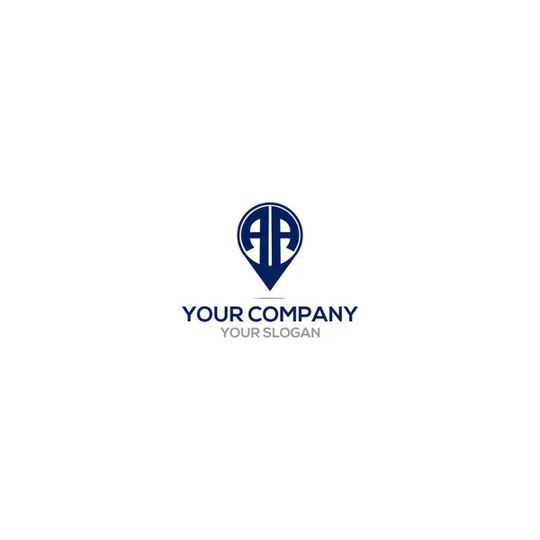 Vettore Progettazione Logo Pinpoint — Vettoriale Stock
